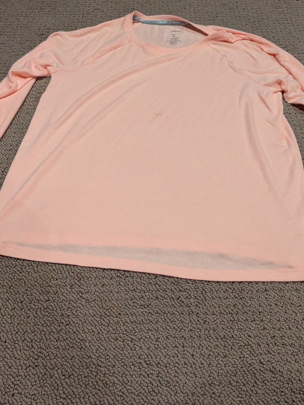 Sonoma Light Pink Long Sleeve Crewneck Top